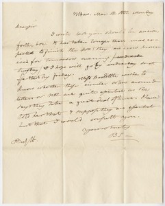 Benjamin Silliman letter to Edward Hitchcock, 1832 March 12