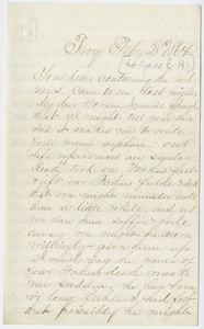 Charles Hovey Billings letter to Jane Hitchcock Putnam?, 1864 February 28