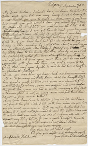 Charissa Swett letter to Edward Hitchcock, 1845 September 16