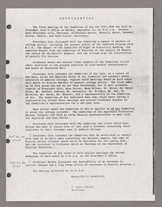Amherst College faculty meeting minutes and Committe of Six meeting minutes 1957/1958