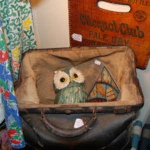 Vintage owl in a bag