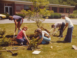 Tree planting--Parmenter Health by Woodridge Garden Club