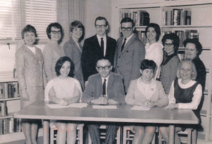 The 1966-1967 English department at Wilmington High School