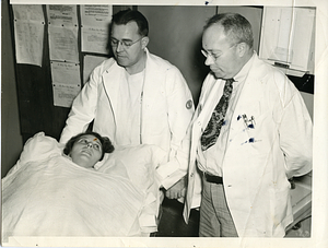 1,000,000th patient admitted with Mr. Joseph I. Weeks, RN and Dr. W..M. O'Connell