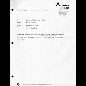 Meeting materials for October 1989