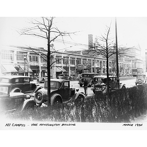 Cars parked along Huntington Avenue