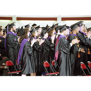 School of Law graduates during the 1995 commencement ceremony