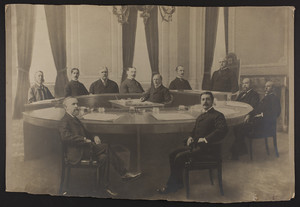 Group portrait of Governor Wolcott and his council, 1899