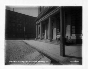 Sidewalk at Relief Station, Haymarket Square, Boston, Mass.