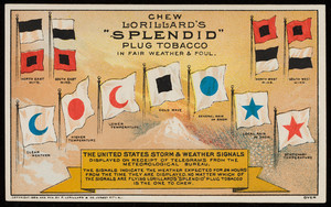 Trade card for Lorillard's Splendid Plug Tobacco, P. Lorillard & Co., Jersey City, New Jersey, 1886