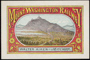 Trade card for the Mount Washington Railway, 5 State Street, Boston, Mass., 1880