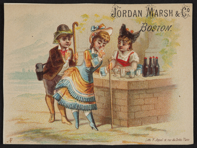 Trade card for Jordan Marsh & Co., department store, Boston, Mass., undated