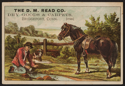 Trade card for The D.M. Read Co., dry goods and carpets, Bridgeport, Connecticut, undated