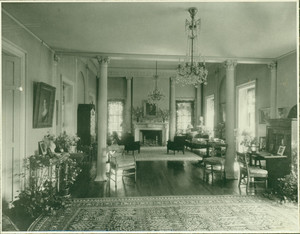 Interior view of Lyman Estate ballroom, Waltham, Mass.