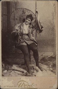 Portrait of a woman on a swing, undated