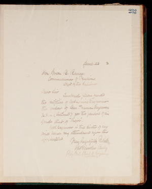 Thomas Lincoln Casey Letterbook (1888-1895), Thomas Lincoln Casey to Hon. Green B. Raum, June 23, 1892