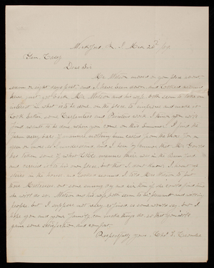 [Charles] Crombe to Thomas Lincoln Casey, March 23, 1889