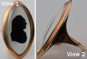 James Bowdoin silhouette mourning ring