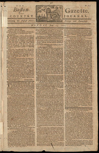 The Boston-Gazette, and Country Journal, 15 June 1772