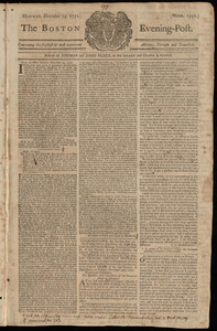 The Boston Evening-Post, 14 December 1772