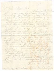 Letter from Hamilton Miller to Albert C. Blanchard