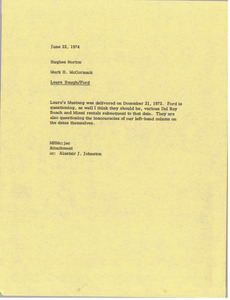 Memorandum from Mark H. McCormack to Hughes Norton
