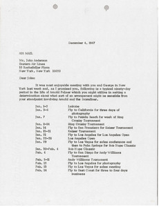 Letter from Mark H. McCormack to Eastern Air Lines