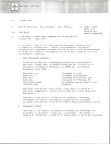 Memorandum from Judy Stott to Mark H. McCormack