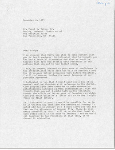 Letter from Mark H. McCormack to Frank D. Tatum