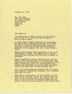 Letter from Mark H. McCormack to Isao Aoki