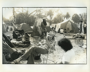 Suzanne Hopkins and others during hunger strike