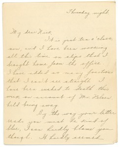 Letter from Letitia Crane to Frank F. Newth