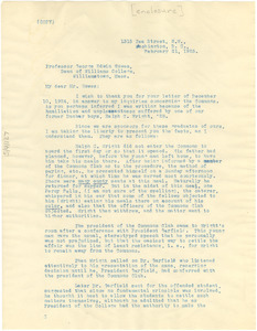 Letter from Clyde C. McDuffie to George Edwin Howes