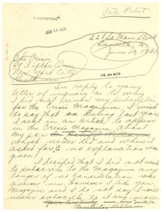 Letter from Pemberton Williams to Crisis