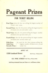 Pageant prizes
