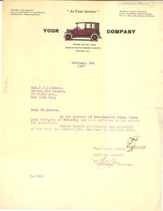 Letter from Phil C. Jones to W. E. B. Du Bois