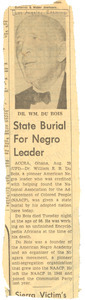 State burial for Negro leader