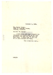 Letter from W. E. B. Du Bois to George Garner