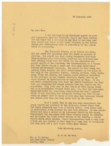 Letter from W. E. B. Du Bois to A. C. Tabeau