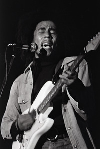 Bob Marley and the Wailers at Paul's Mall: Marley with guitar