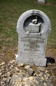Old Brandon Cemetery (Mississippi) gravestone: Jackson, John R. (d. 1894)