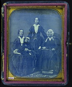 Three unidentified women, ca.1850s