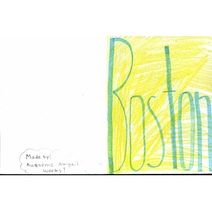 "Boston" card from a California student
