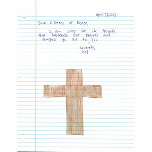 Letter from St. Lucy's School in Long Beach, California