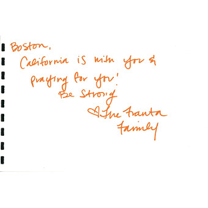 Letter to Boston from a member of the Menlo Park Presbyterian Church (Menlo Park, California)