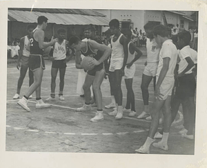 William Scanlon demonstrating the art of defense (July 27, 1965)