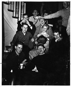 Members of Class of 1958 with Gorilla Mask