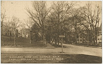 Woodland Road and Campus Walk, Lasell Seminary, Auburndale, Mass.