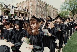 Graduates during Commencement 1990, I.