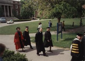 Dale Marshall in Commencement Procession 1993.